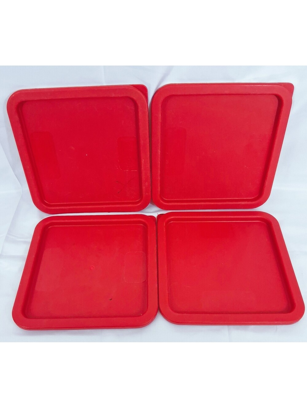 3 CARLISLE N10741 1 SYSCO N7432347 Lot 4 Red Lids for 6/8 qt Quart NSF Component